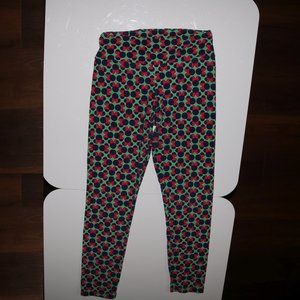 LulaRoe Minnie Mouse Leggings Green Black Pink